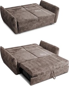 Pohovka TERA rozkladacia, sivá (sheep 12)