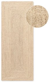Obojstranný/ručne tkaný jutový behúň vo svetloprírodnej farbe 80x200 cm Sharmila Natural White – Hanse Home