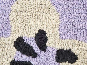 Sada 2 bavlnených vankúšov so vzorom kvetov 45 x 45 cm fialová SOAPWORT Beliani