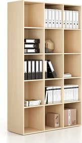 Regál FRAME, vysoký, 3 stĺpce, 2162 x 1299 x 450 mm, breza