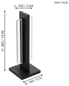 Eglo 98497 - LED Stmievateľná stolná lampa SPADAFORA LED/15W/230V