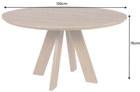 Okrúhly jedálenský stôl Eglantine 120 cm hnedé mango