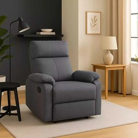 LuxuryForm DESIGN Televízne kreslo CARLOS s polohovaním - šedé