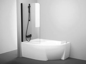Ravak Rosa vaňová zástena 150x85 cm čierna 7QLM0300Y1