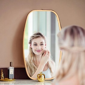 Zrkadlo s bambusovým rámom