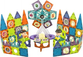 LEAN Toys Magnetické stavebnice 3D – Ruské kolo, 155 dielov