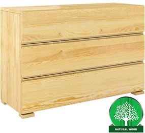 Komoda drevená borovica 3s Skandica Vestre Prirodzené