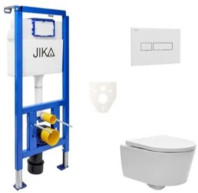 Cenovo zvýhodnený závesný WC set Jika do ľahkých stien / predstenová montáž + WC SAT Brevis SIKOJSW1, 1 ks