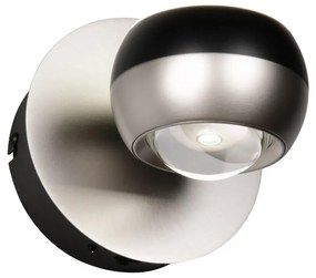 Čierne/v striebornej farbe LED nástenné svietidlo Orbit – Trio Select