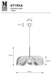 Markslöjd 108661 - Luster na lanku STYRKA 1xE27/40W/230V pr. 75 cm béžová