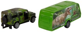 Lean Toys Súprava autíčka a karavanu - Dino