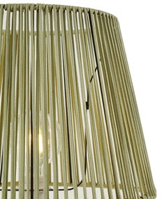 Vonkajšia stojaca lampa biela so zeleným lanovým tienidlom IP44 / IP54 - Virginia Jayla