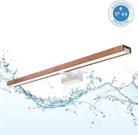 BRILAGI - LED kúpeľňové osvetlenie zrkadla 3v1 WOODY MIRROR LED/15W/230V IP44 biela/dub/čerešňa