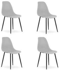 AKCIA Svetlosivá stolička OSAKA s čiernymi nohami II. akosť