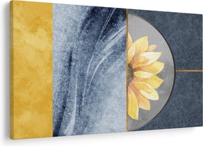 Obraz - Tvary a kvet (90x60 cm)