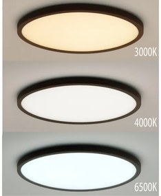 LED stropné svietidlo LED/24W/230V 3000/4000/6500K pr. 30 cm hnedé