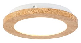 Stropné svietidlo natural 17 cm vrátane LED 3-stupňovo stmievateľné - Linda