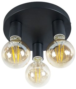 Inteligentné moderné stropné svietidlo čierne vrátane 3 WiFi G95 - Facil