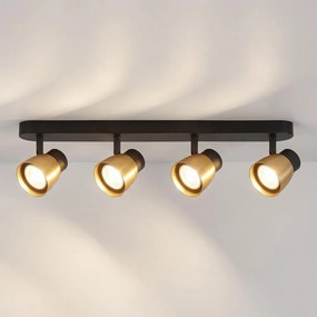 Brilagi - Bodové svietidlo NUGGET 4xGU10/30W/230V čierna/zlatá