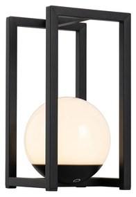 Sada 2 vonkajších stolných lámp čiernych s dotykovým nabíjaním - Nowi