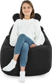 Detské kreslo Sako TEDDY – mäkké plyšové kreslo pre najmenších Farba: Čierny