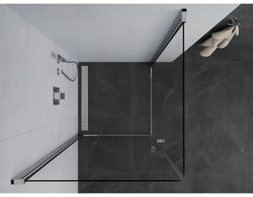 Mexen Pretoria DUO sprchovací kút 80x80cm, 6mm sklo, chrómový profil-číre sklo, 852-080-080-02-00