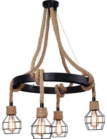 LED Luster na lanku ROPE ALEGRA 4xE27/10W/230V