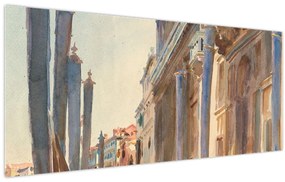 Obraz - John Singer Sargent, Gondola Moorings on the Grand Canal, reprodukcia (120x50 cm)