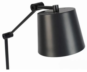 Čierna stojacia lampa s kovovým tienidlom (výška 135 cm) Hajo – White Label