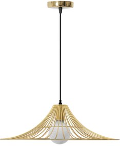 Toolight - Stropná lampa závesná plochá okrúhla 1xE27 APP499-1CP, zlatá, OSW-00612