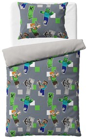 Detské obliečky Minecraft Objav svoj Svet, 140 x 200 cm, 70 x 90 cm