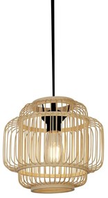 Searchlight 61089CW - Luster na lanku MADELINE 1xE27/7W/230V pr. 29 cm bambus