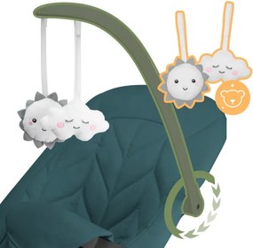 Detské hojdacie kreslo Moon 10 zelené