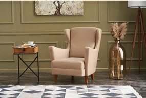 Béžové kreslo ušiak Lola Brejer – Artie