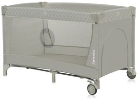 Lionelo - Cestovná postieľka FLOWER Cappuccino