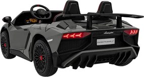 Detské elektrické autíčko Lamborghini Aventador SV 24 V sivé