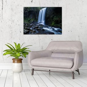Sklenený obraz - Vodopád (70x50 cm)