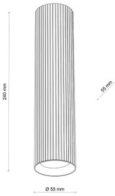 Bodové svietidlo TUNE L 1xGU10/10W/230V 24 cm hnedé