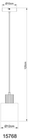 Globo 15768 - Závesné svietidlo na lanku ALEIDIS 1xE27/25W/230V pr. 12 cm