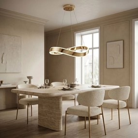 Toolight Toolight, LED závesné svietidlo, 60cm, 50W, 4000K, SWE066-CP, 4000lm, zlatá lesklá, OSW-20166