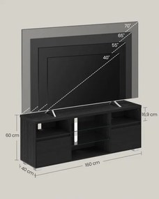 Stolík pod televízor s LED osvetlením LTV331T21