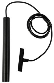 Moderné čierne závesné svietidlo pre 1-fázový koľajnicový systém - Slimline Keno