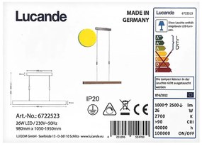 Rothfels Rothfels - LED Stmievateľný luster na lanku ALIN LED/26W/230V LW0418