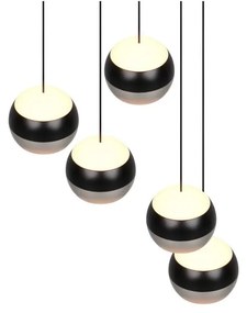 Čierne/v striebornej farbe LED závesné svietidlo ø 30 cm Orbit – Trio Select