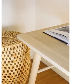 Písací stôl z kaučukového dreva Kave Home Curie
