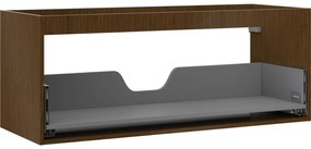 Mexen Box-A, závesná skrinka 120 cm, 1 zásuvka, orech, 91AX0-1200-470-1-86