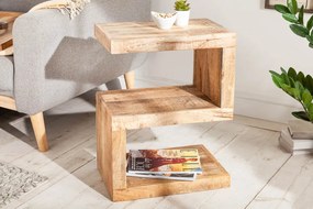 Dizajnový odkladací stolík z masívu S Mango 45cm