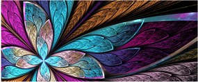 Obraz - Abstrakcia, kvetina (120x50 cm)