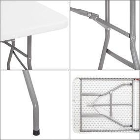 Skladací cateringový stôl 240 cm Springos GF0050 - biely