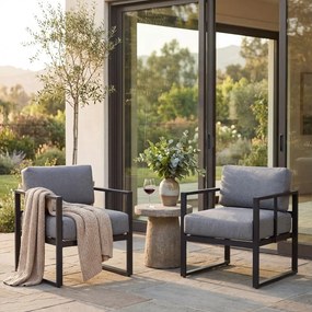 Grafitovosivé záhradné kreslo Bonami Selection Bellisima